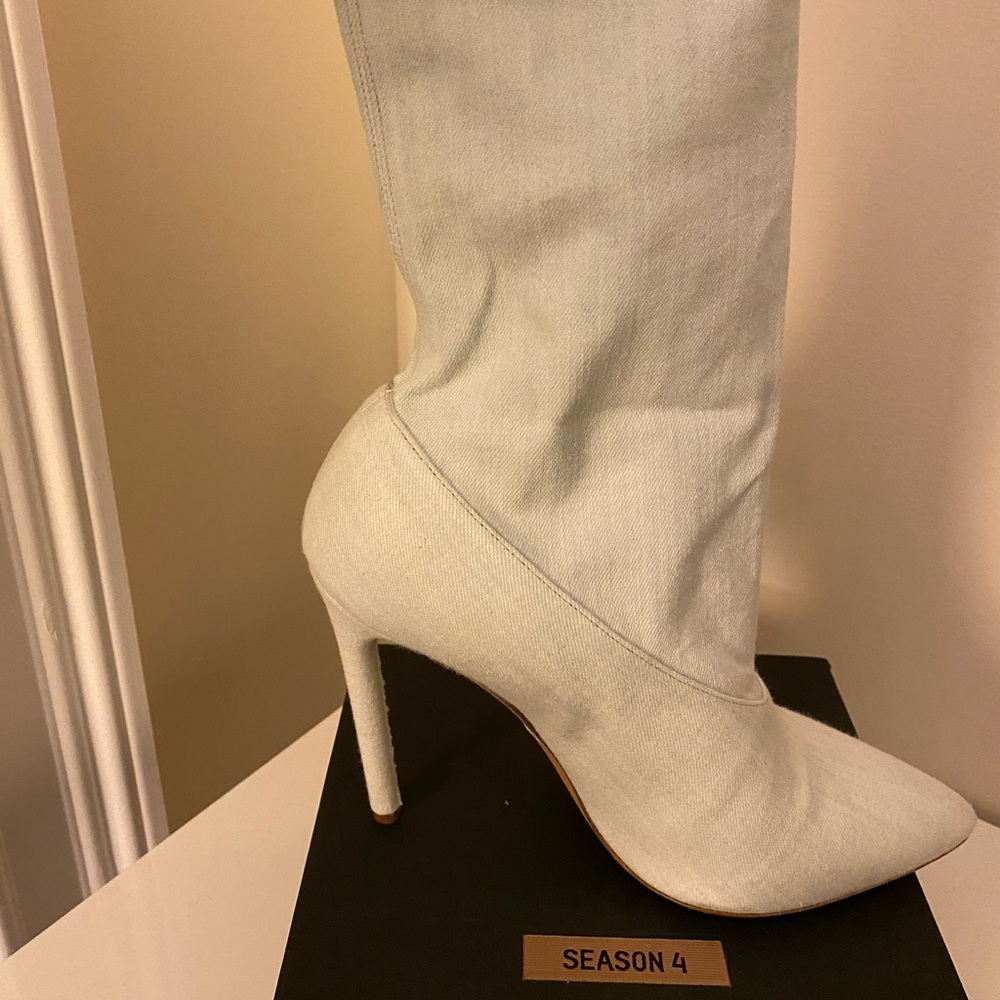 Yeezy denim short boots
